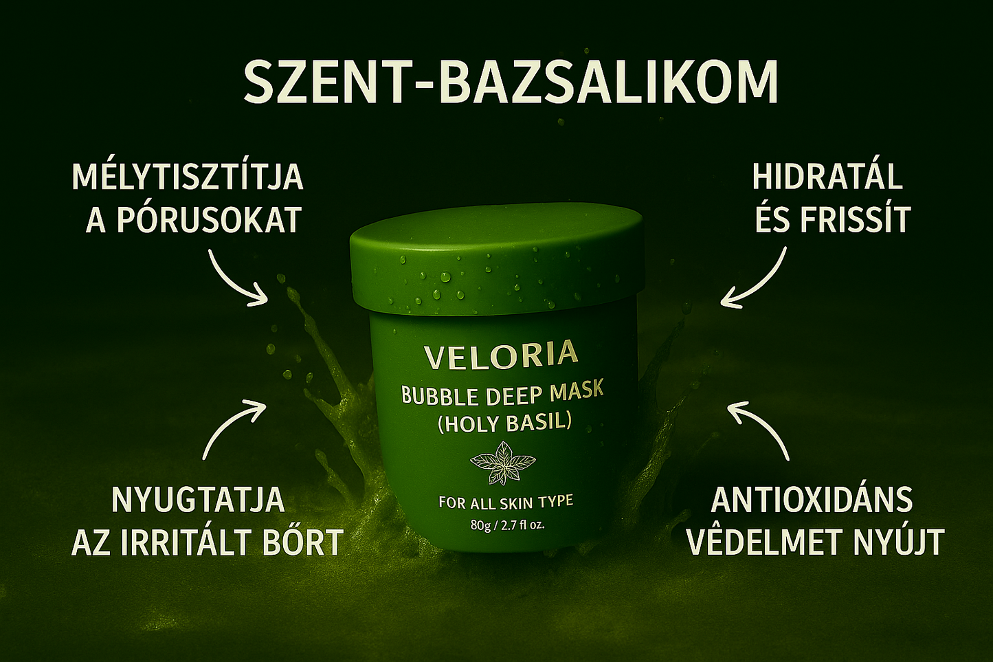 Holy-Basil Bubble Deep Maszk