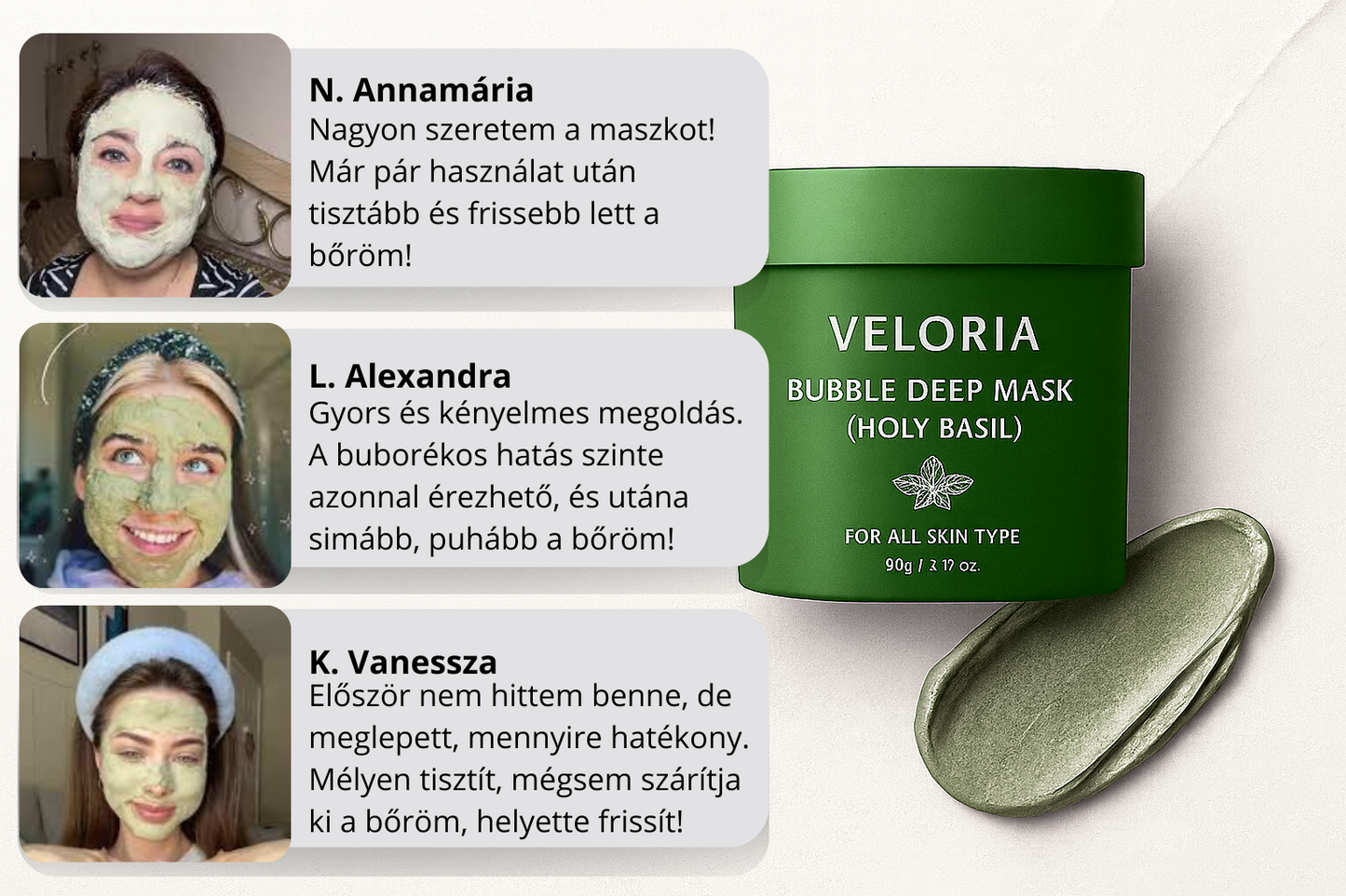 Holy-Basil Bubble Deep Maszk