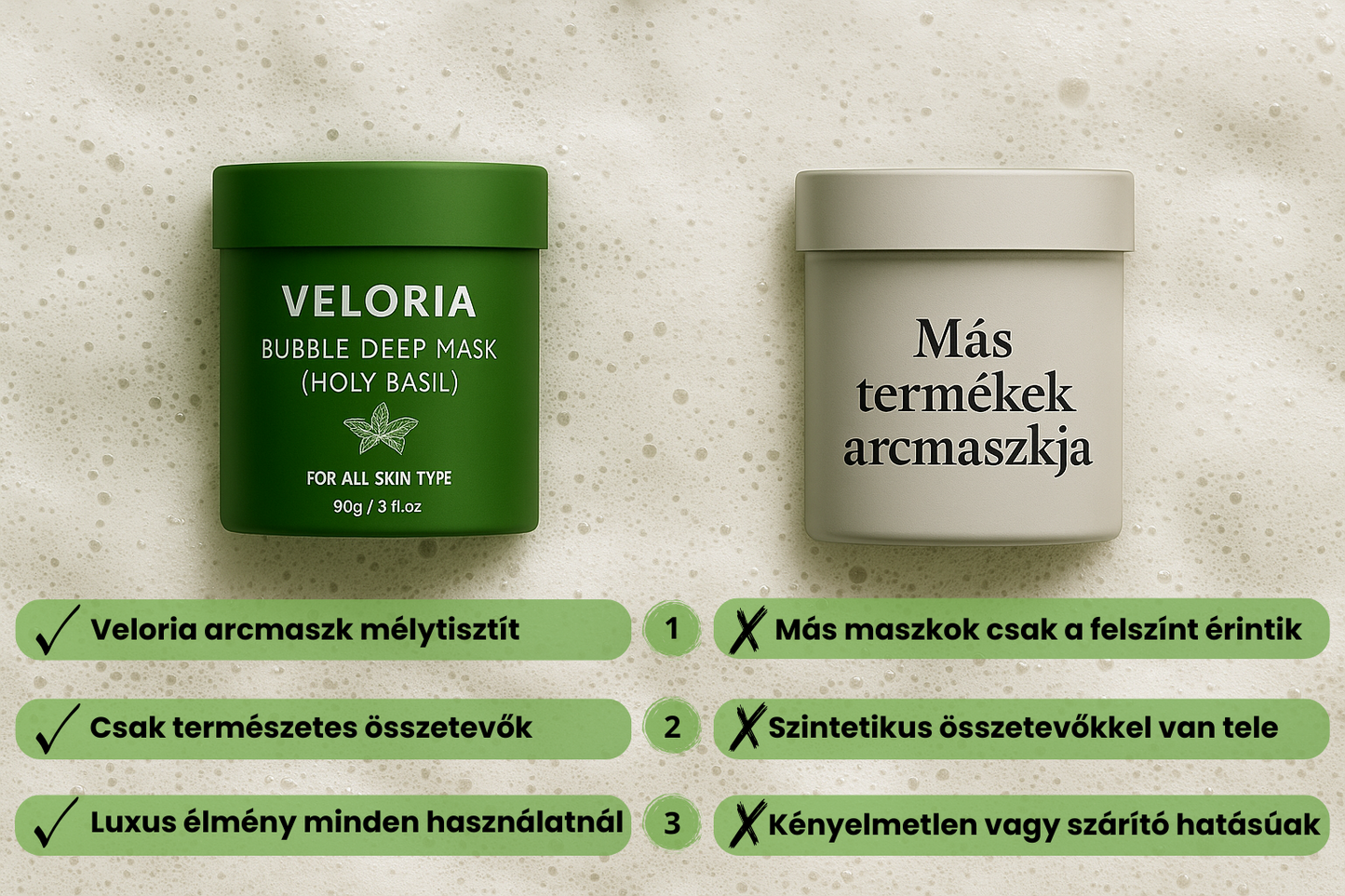 Holy-Basil Bubble Deep Maszk